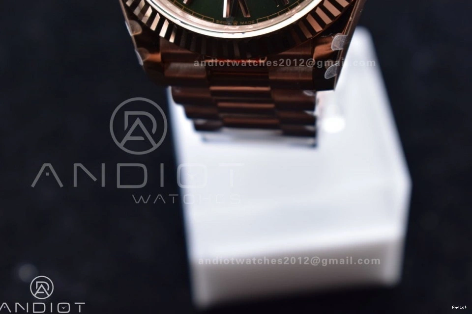 Steel Roman Markers Green on Bracelet DayDate V2 GMF Tungsten 40 RG A2836 Dial President 904L Weighted 1116